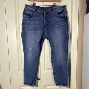 Kut from the Kloth Blue KATY Ankle Straight Leg Boyfriend Jeans 16W